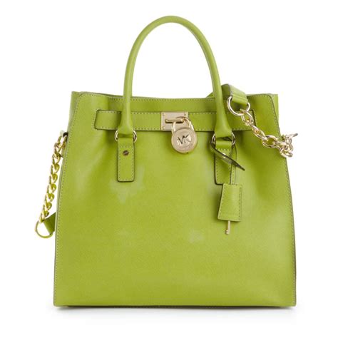 michael kors lime green hamilton tote